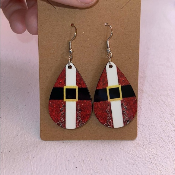 Handmade double sided wooden earrings - Picture 1 of 1